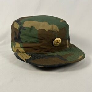 Vintage 80s US Military Combat Cap Size 7 Woodland Camo US Pin Propper Int Hat